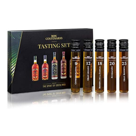 Rum Tasting Set Ron Centenario - vielfach mit Gold ausgezeichnete Weltklasse-Spirituose - das perfekte Geschenk für Rum-Liebhaber