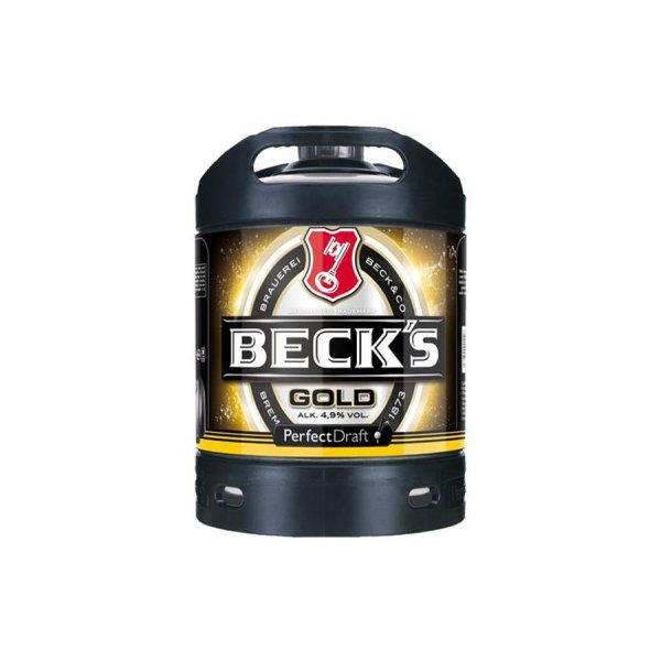 Becks Gold Perfect Draft 4,9 % Vol. 6,00l Fass inkl. 5,00 Euro Pfand MEHRWEG