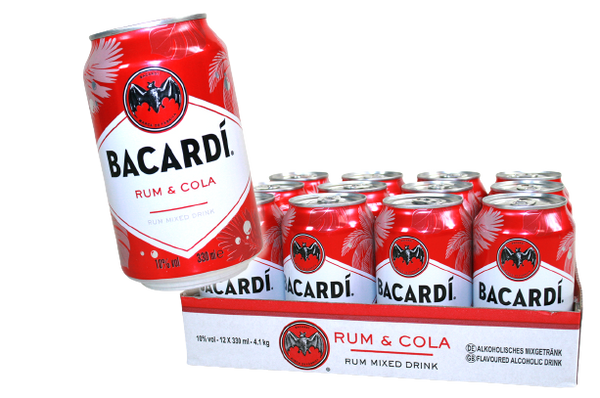 Bacardi & Cola Dosen 10 % Vol. 12/0,33l Einweg inkl. Pfand € 3,00